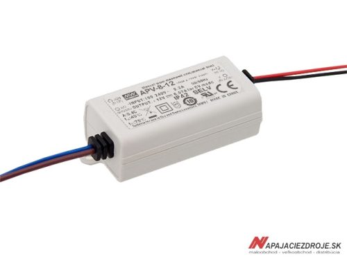 LED napájací zdroj 8W / 12V MeanWell APV-8-12