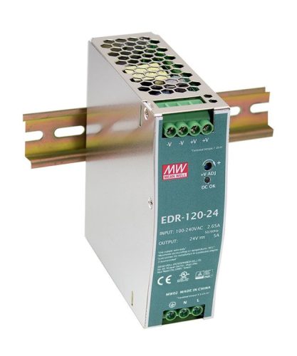 EDR-120-24 napájací zdroj na DIN lištu 120W / 24V 