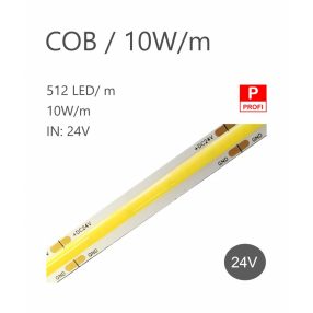 LED pás HQS-COB 10W / 24V / studená biela LED pás HQS-COB 10W / 24V / studená biela