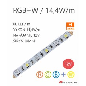 LED pás LC-5050-60LED 12W / 12V / RGB+W LED pás LC-5050-60LED 12W / 12V / RGB+W