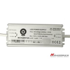 LED napájací zdroj 80W / 12V MCHQ80V12A LED napájací zdroj 80W / 12V MCHQ80V12A