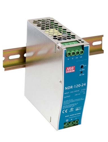 NDR-120-24 napájací zdroj na DIN lištu 120W / 24V 