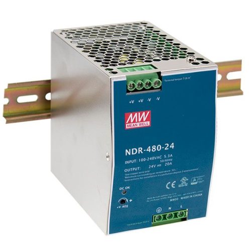 NDR-480-24 napájací zdroj na DIN lištu 480W / 24V 