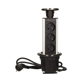 Nábytková zásuvka s 3xZ (inox) Nábytková zásuvka s 3xZ (inox)