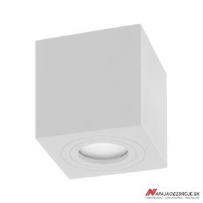 LED svietidlo štvorcové, biele (GU10 max 50W)