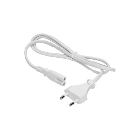 AC kábel biely, 2x0,5mm2, 1m