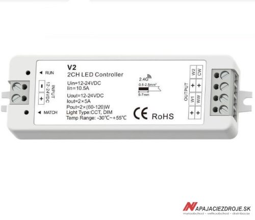Prijímač RF dvojkanálový PRO-V2 (2x5A pre WW/CW)