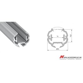 ALU PROFIL TYP COSMO - ZÁVESNÁ TYČ