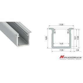 ALU PROFIL TYP G ZAPUSTENÝ HLBOKÝ PRE 1 x 12MM LED ALU PROFIL TYP G ZAPUSTENÝ HLBOKÝ PRE 1 x 12MM LED