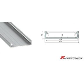   ZÁVESNÝ/PRISADENÝ DIZAJNOVÝ PROFIL TYP SOLIS PRE 3 x 10MM PÁS