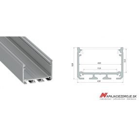   PRISADENÝ ALEBO ZÁVESNÝ DIZAJNOVÝ PROFIL TYP iLEDO PRE 3 x 10MM PÁS