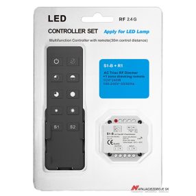 Sada RF ovládač R1 a prijímača pre stmievanie 230V TRIAC  (1-kanál)   Sada RF ovládač R1 a prijímača pre stmievanie 230V TRIAC  (1-kanál)
