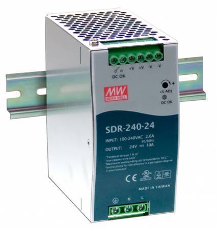 SDR-240-48 napájací zdroj na DIN lištu 240W / 48V 