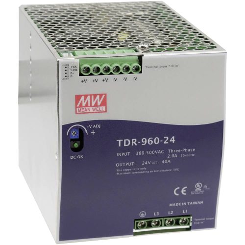 TDR-960-48 trojfázový zdroj na DIN lištu 960W / 48V 
