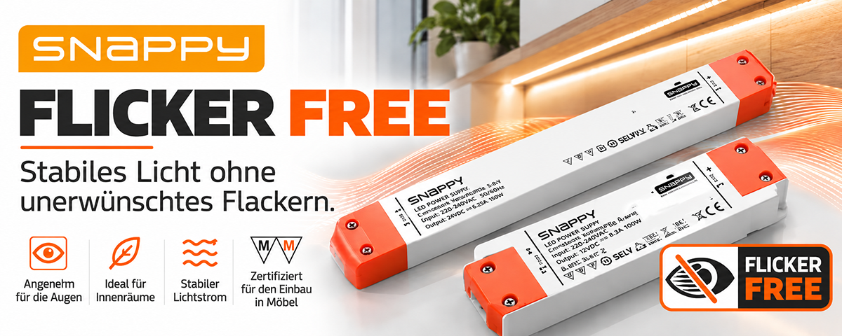 SNAPPY – Flicker-Free-Netzteile für stabiles Licht ohne unerwünschtes Flimmern